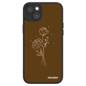 Picasee ULTIMATE CASE MagSafe für Apple iPhone 15 Plus - Brown flowers