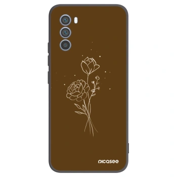 Hülle für Motorola Moto G62 - Brown flowers