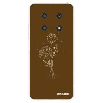 Picasee Honor Magic4 Lite 5G Hülle - Transparentes Silikon - Brown flowers