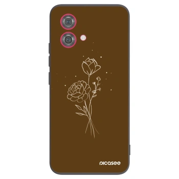 Hülle für Motorola Moto G84 5G - Brown flowers