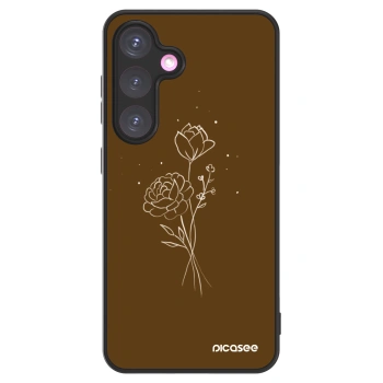 Picasee ULTIMATE CASE PowerShare für Samsung Galaxy S24+ S926B 5G - Brown flowers