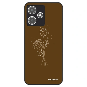 Hülle für Xiaomi Redmi 12 5G - Brown flowers