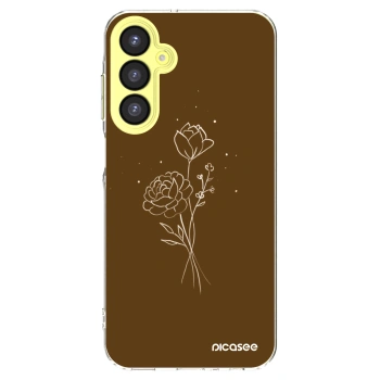 Picasee Samsung Galaxy A25 A256B 5G Hülle - Transparentes Silikon - Brown flowers