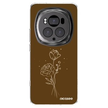 Picasee Honor Magic6 Pro Hülle - Transparentes Silikon - Brown flowers