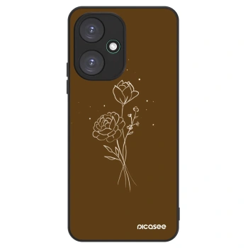 Hülle für Xiaomi Redmi 13C 5G - Brown flowers