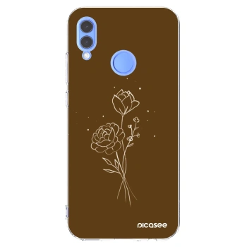 Picasee Honor 10 Lite Hülle - Transparentes Silikon - Brown flowers