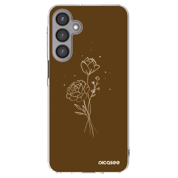 Picasee Samsung Galaxy A16 5G Hülle - Transparentes Silikon - Brown flowers