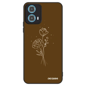 Hülle für Motorola Moto G34 5G - Brown flowers