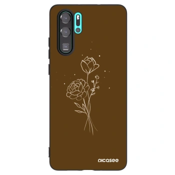 Hülle für Huawei P30 Pro - Brown flowers