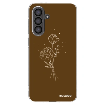 Picasee Samsung Galaxy A36 5G Hülle - Transparentes Silikon - Brown flowers