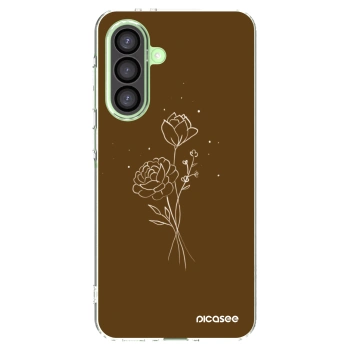 Picasee Samsung Galaxy A26 5G A266B Hülle - Transparentes Silikon - Brown flowers
