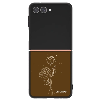 Hülle für Samsung Galaxy Z Flip7 5G - Brown flowers