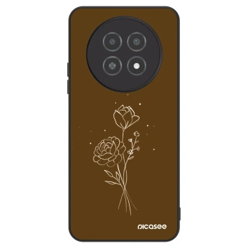 Hülle für Realme 12X - Brown flowers