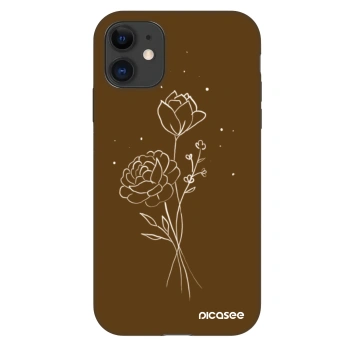 Hülle für Apple iPhone 11 - Brown flowers