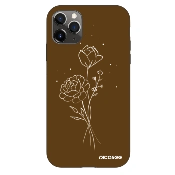 Hülle für Apple iPhone 11 Pro - Brown flowers