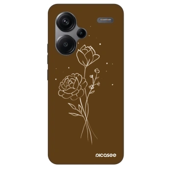 Hülle für Xiaomi Redmi Note 13 Pro+ 5G - Brown flowers