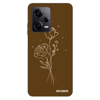 Hülle für Xiaomi Redmi Note 12 Pro 5G - Brown flowers