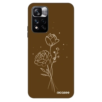 Hülle für Xiaomi Redmi Note 11 Pro 5G - Brown flowers