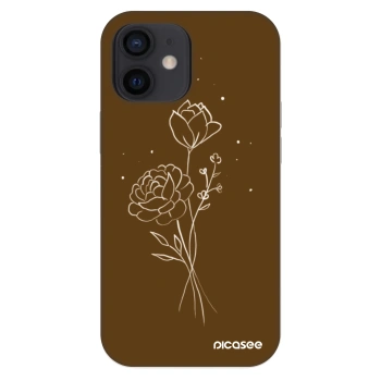 Hülle für Apple iPhone 12 mini - Brown flowers