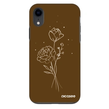 Hülle für Apple iPhone XR - Brown flowers