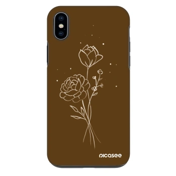 Hülle für Apple iPhone XS Max - Brown flowers