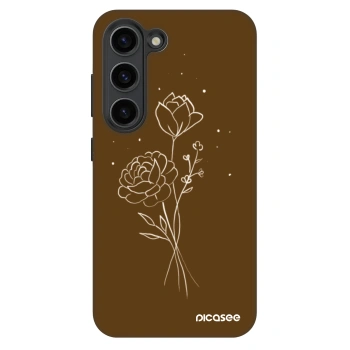 Picasee Fashion Case für Samsung Galaxy S23+ 5G - Brown flowers