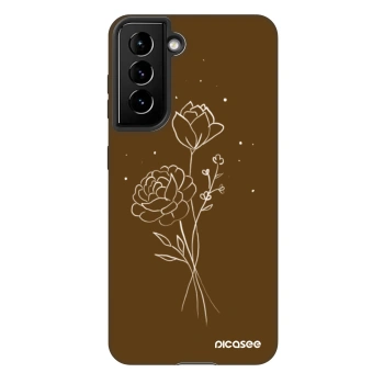 Hülle für Samsung Galaxy S21 FE 5G - Brown flowers