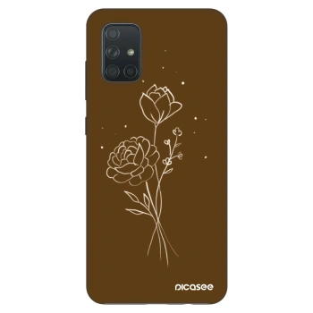 Hülle für Samsung Galaxy A71 A715F - Brown flowers