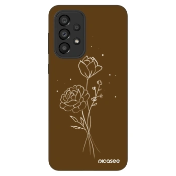 Hülle für Samsung Galaxy A33 5G A336 - Brown flowers