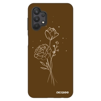 Hülle für Samsung Galaxy A32 5G A326B - Brown flowers