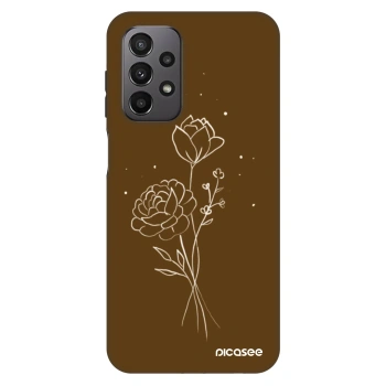 Hülle für Samsung Galaxy A23 A236B 5G - Brown flowers