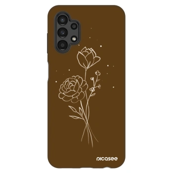 Hülle für Samsung Galaxy A13 4G A135 - Brown flowers