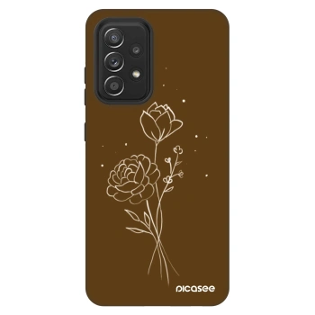 Hülle für Samsung Galaxy A52 5G A525F - Brown flowers