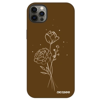 Hülle für Apple iPhone 12 Pro Max - Brown flowers
