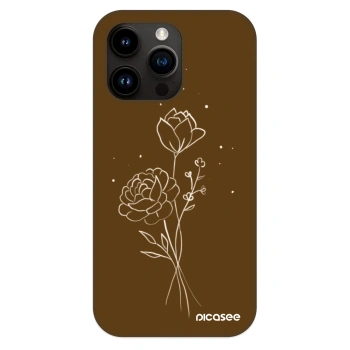 Hülle für Apple iPhone 13 Pro - Brown flowers