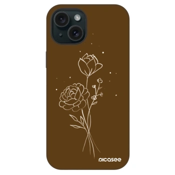 Picasee Fashion Case MagSafe für Apple iPhone 15 - Brown flowers