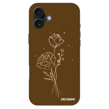 Hülle für Apple iPhone 16 Plus - Brown flowers