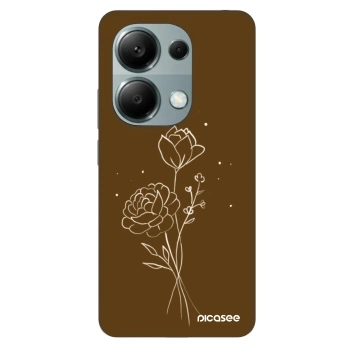 Hülle für Xiaomi Redmi Note 13 Pro 4G - Brown flowers