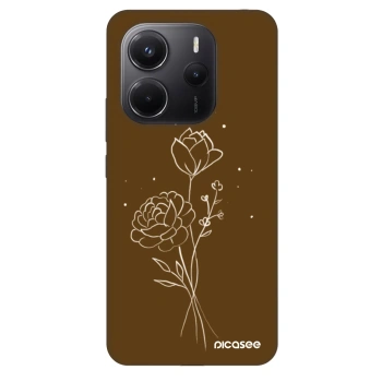Hülle für Xiaomi Redmi Note 14 4G - Brown flowers