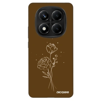 Hülle für Xiaomi Redmi Note 14 Pro 4G - Brown flowers