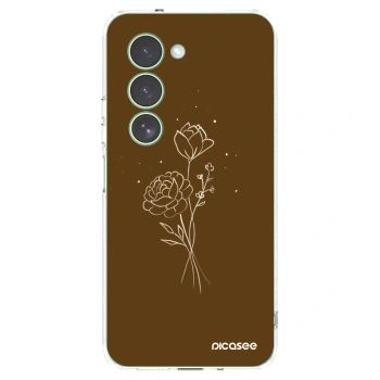 Picasee Xiaomi Redmi 15 5G Hülle - Transparentes Silikon - Brown flowers