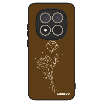 Hülle für Xiaomi Redmi Note 15 Pro 4G - Brown flowers