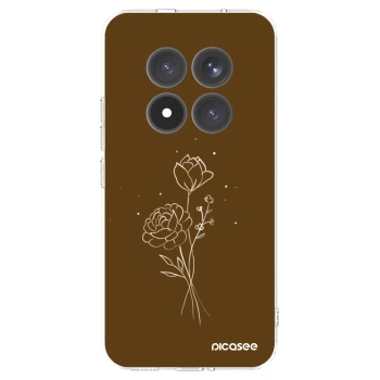 Picasee Xiaomi Redmi Note 15 Pro+ Hülle - Transparentes Silikon - Brown flowers