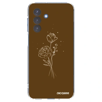 Picasee Samsung Galaxy A17 5G Hülle - Transparentes Silikon - Brown flowers