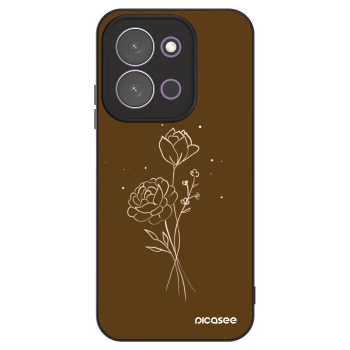 Hülle für Xiaomi Redmi 15C 5G - Brown flowers