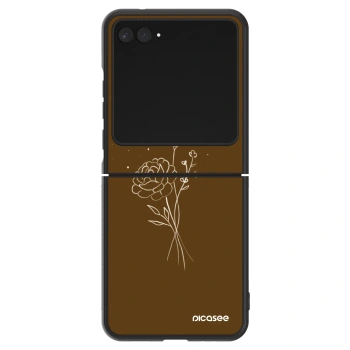 Hülle für Motorola Razr 60 - Brown flowers