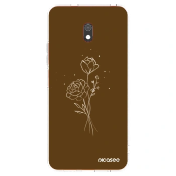 Hülle für Xiaomi Redmi 8A - Brown flowers