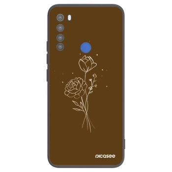 Hülle für Xiaomi Redmi Note 8T - Brown flowers