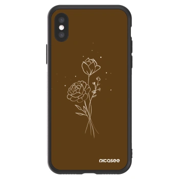 Picasee ULTIMATE CASE für Apple iPhone X/XS - Brown flowers