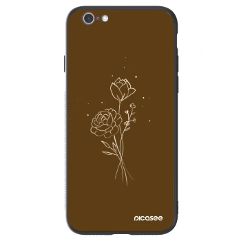 Hülle für Apple iPhone 6/6S - Brown flowers